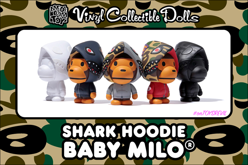 VCD BABY MILO® SHARK by A Bathing Ape x Medicom Toy for July 29th